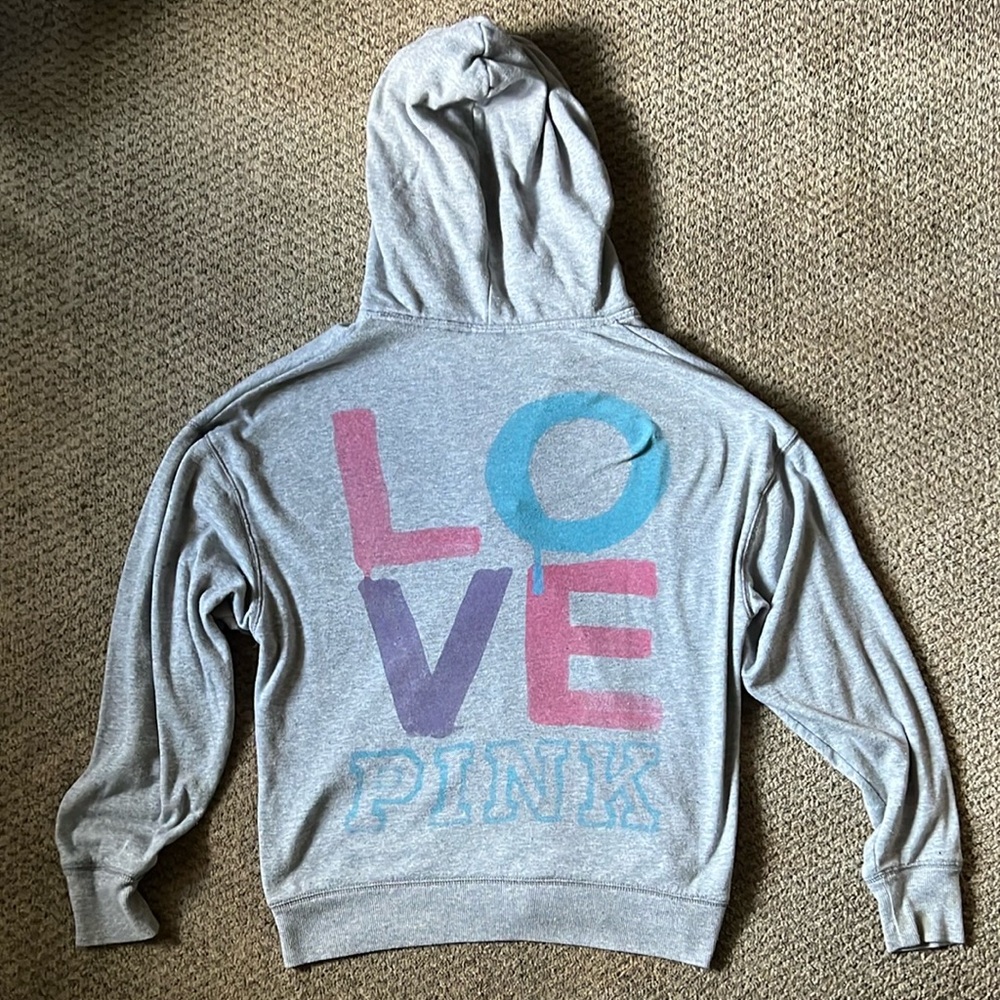 PINK Victoria's Secret Heather Gray Hoodie